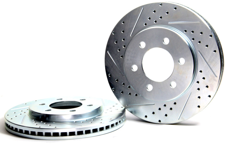 Lincoln Navigator Brake Rotors (2) - Front - Baer Brakes - Claw Performance Rotors, Slot & Drilled - Zinc-Plated - `03-`06